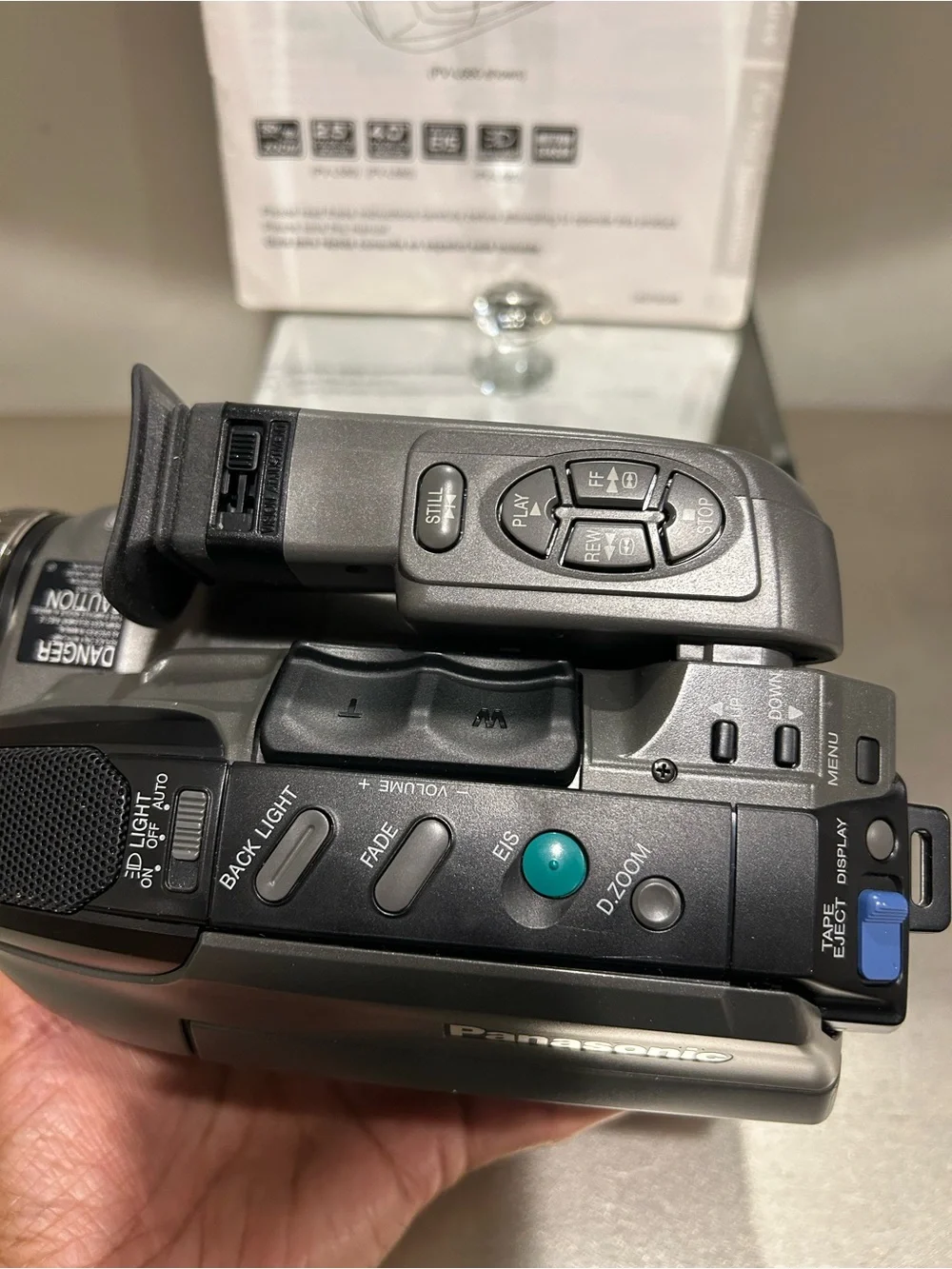 Panasonic Gray/Silver Handheld Camcorder with CarryCase Tapes,batteries &charger
